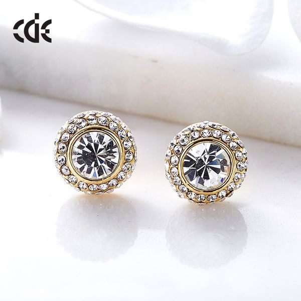 

wedding party beaded pearl gift woman lady diamond jewelry earring for bride acting initiation graduation cde-916, Golden