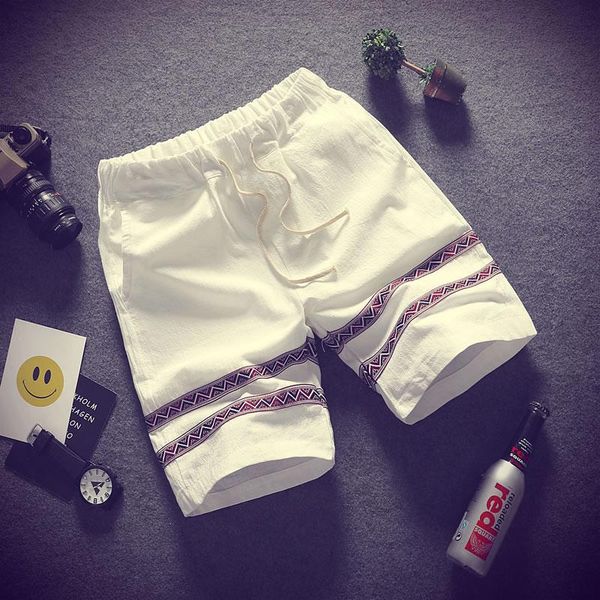 

2019 summer new shorts casual trend men's trousers-868, White;black