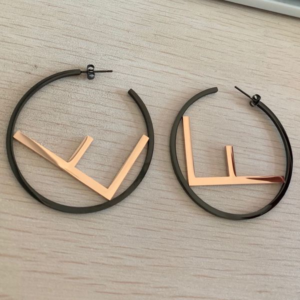 

Sale 2019 luxury jewelry de igner earring original gift for women girl hyperbole big large 5cm circle letter hoop earring