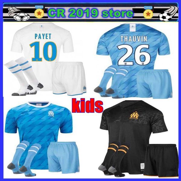 

19 20 olympique de mar eille occer jer ey om 2019 2020 maillot de foot payet thauvin football hirt uniform men kid boy kit away third