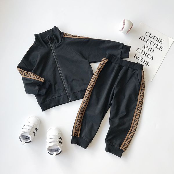 

kids boytracksuit long sleeve clothing girls boys two piece set clothes baby spring autumn fashion cotton clothing, White