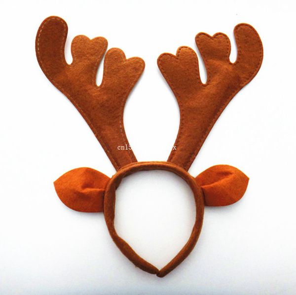 

100pcs christmas party decoration gift antlers deer horn headband santa reindeer headwear headwear