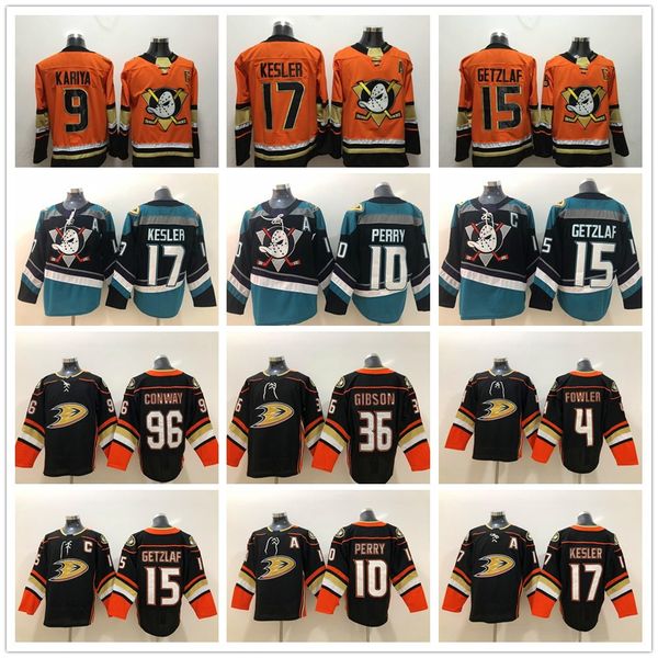 

mighty anaheim ducks hockey jersey ryan getzlaf corey perry kesler teemu selanne paul kariya charlie conway gordon bombay black teal orange, Black;red