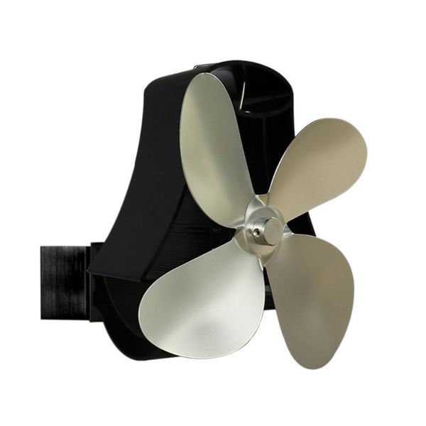 

wall mounted heat self-powered fireplace stove fan quiet 4 blades aluminum efficiently warm large room wood burner eco