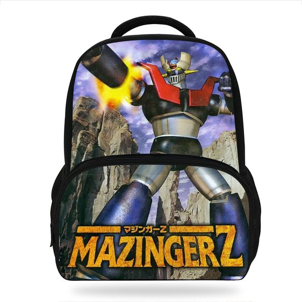 

cartoon mazinger z printing backpack new travel knapsack boys mechanical warrior school bag rucksack mochilas
