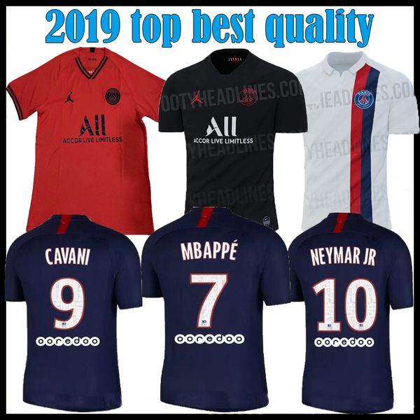 

Thailan 19 20 p g home away occer jer ey pari 2019 2020 mbappe aint germain maillot de foot cavani champion men football hirt 2xl