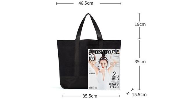 

custom standard size natural promotional shopping tote canvas cotton bag