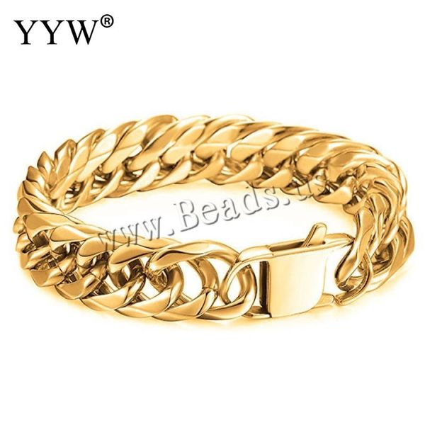 

titanium steel men bracelet fashion wristband chain chakra accessories male charms brand bracelets jewelry pulseras mujer, Black