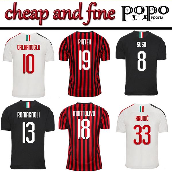 

New ac milan 19 20 and fine occer jer ey football hirt higuain paqueta caldara cutrone cami a calhanoglu piatek