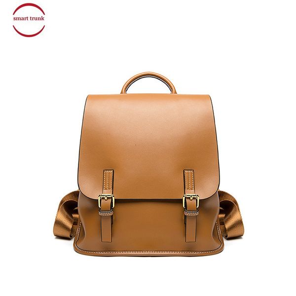 

cowhide both shoulders package woman 2019 campus joker both shoulders bag light concise cowhide backpack