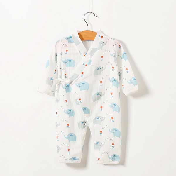 

baby boys girls clothing tracksuit autumn japanese kids clothes floral pajamas toddler bebe cotton kimono rompers sleepwear, Blue;red