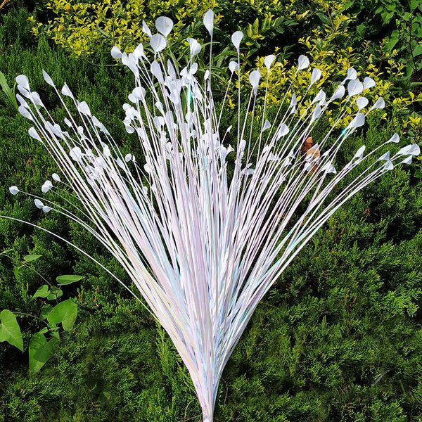 3 teile/los künstliche pflanze pvc weiß pfau gras blume anordnung zubehör schilf blätter weihnachten hochzeit dekoration blume