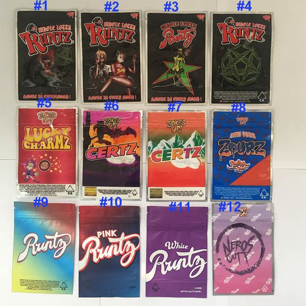 

Шутки UP White Мелкач Розовый Мелкач Whole Lotta Runtz Лаки Charmz Certz Neros Cutt Нью-Йорк Zourz Упаковка runtz лавсановой мешок сухой цветок