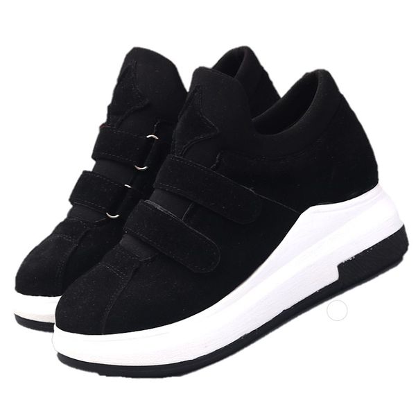 

2020 spring and autumn new fashion comfortable large size thick-soled platform shoes casual women's shoes increased single, Black
