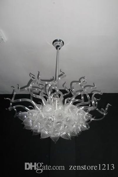

modern hand blown glass pendant light clear glass ceiling crystal decorative chandelier art deco glass flush mounted ceiling light
