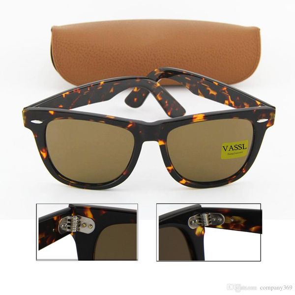 

classic sunglasses men sun glasses tortoise hinge metal frame brown lens 54mm uv400 for box, White;black