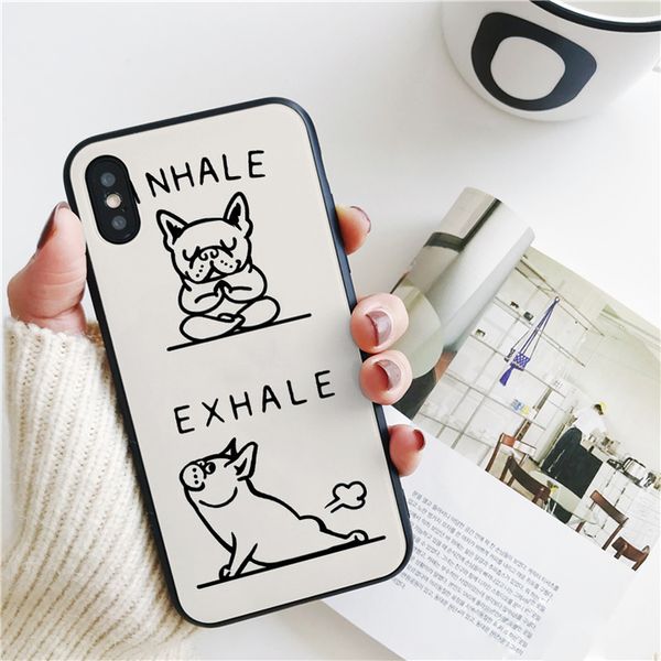 

coque luxury funny french bulldog quotes cover for iphone 11 pro xs max xr case for iphone 8 7 6s plus 5s se case soft silicone cover.