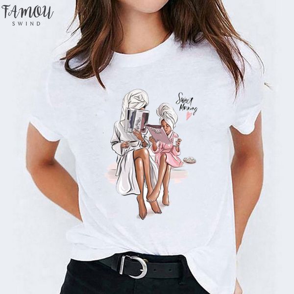

women cartoon mom boy momlife mommy mother lady womens t shirt graphic tees print female camisas t shirt t shirts, White