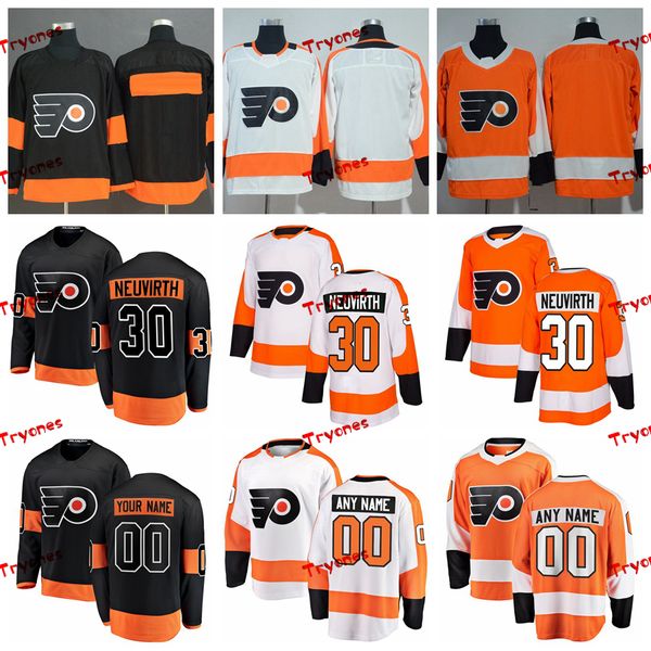 

2019 michal neuvirth philadelphi flyers stitched jerseys customize home new alternate black shirts #30 michal neuvirth hockey jerseys s-xxxl, Black;red
