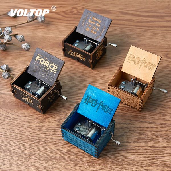 

wooden music box car ornaments accessories for girls decoration pendant