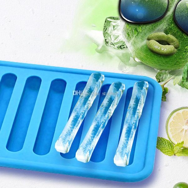 

reusable popsicle holder ice cream tools silicone cube tray e mould for pudding jelly chocolate cookies hh9-2140