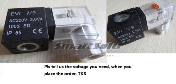 

1pcs electric din solenoid coils dc12v for pneumatic solenoid valve 4v110-06 dc24v,ac110v or ac220v