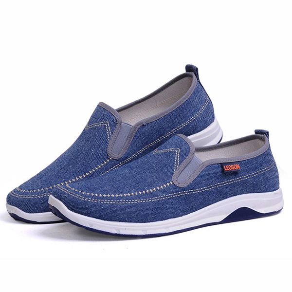 

canvas men shoes denim fashion men casual shoes 2019 youth loafers comfort footwear spring sneakers moccasins male walking, Black