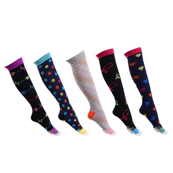 

women magic compression socks cycling sports running elastic long tube socks high quality, Black