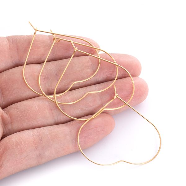 

10pcs stainless steel star gold hanging earring findings 40mm minimalist hanger loop diy earring jewelry making accessories, Blue;slivery