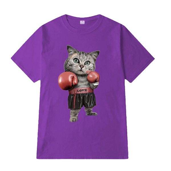 

calofe 2018 new 3d lovely boxinger t-shirts men couple male o-neck casual fitness clothes funny animal tee shirts, White;black