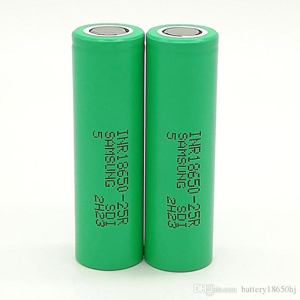 

300pcs 100% inr 25r 18650 battery 2500mah imr 3.7v for lg sony samsung rechargable lithium batteries cell