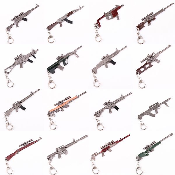 

new style game m16 novelty items guns keychain pendant trinket sniper key chain styles jewelry souvenirs gift men, Silver