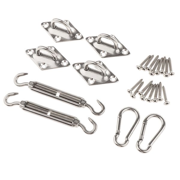 

quadrilateral sun shade sail stainless steel hardware installation kit stainless steel hardware kit