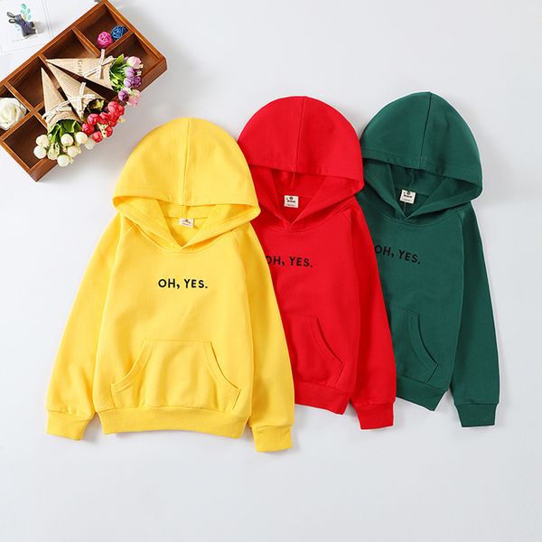 

2019 new kids boys girls hoodie sweater long sleeve warm clothes in spring and autumn 100% cotton hoodies kids sweatshirt, Black