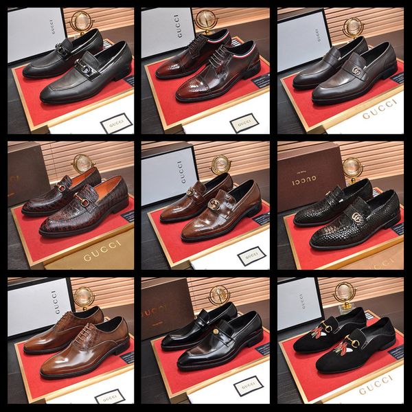 

20ff men's dress shoes men 2019 autumn fashion formal shoes man casual leahter footwear office lace-up new brand designers men's s, Black