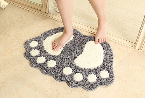 

foot print bath mats,non-slip bathroom carpet,mat toilet tapete para banheiro,bathroom rug bath pad carpets,microfiber mini mats