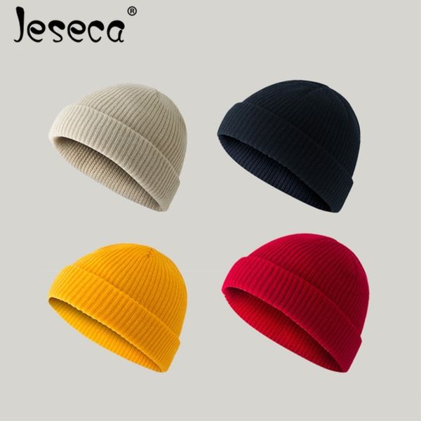

new men knit hat beanies autumn winter wool warm caps brimless retro navy style hip-hop sleep headwear thanksgiving gifts hat