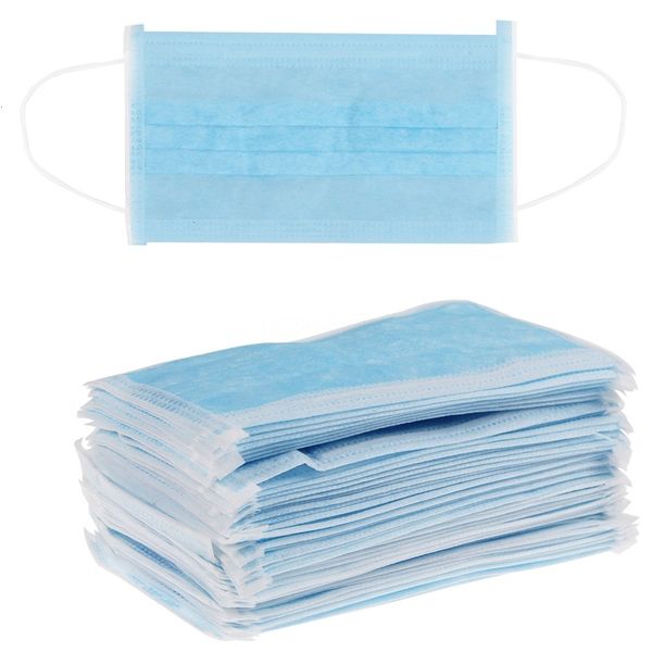 

dhl ship 100 1pcs masks safe against dust and ear hook facial filterblue earloop mask in stock heun