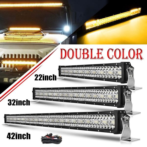 

22" 32" 42" 50" 12d strobe led bar offroad spot flood flash 3-row led work light 12v 24v 4x4 light bar for uaz suv truck