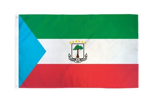 Äquatorialguinea-Flagge, 150 x 90 cm, 3 x 5 Fuß, individuelle Flaggen aus 100D-Polyester, für den Innen- und Außenbereich, für Festival-Hängewerbung, Drop-Shipping