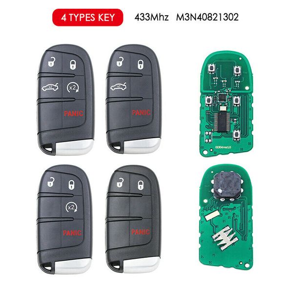 

for grand cherokee 2014-2018 433mhz id46 chip m3n40821302 smart remote key