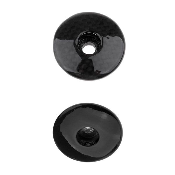 

2pc carbon fiber mountain headset cap cover durable cycling accs