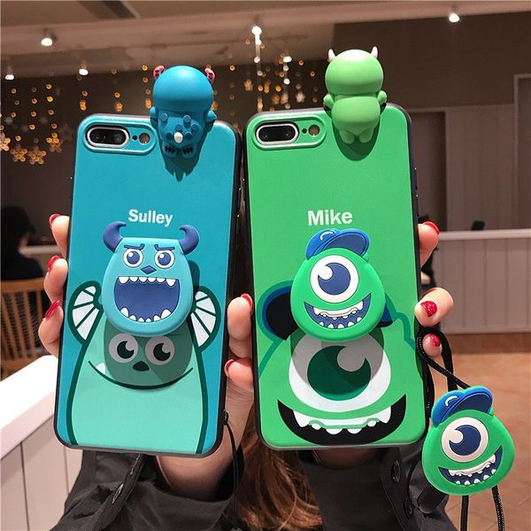 

cartoon case for iphone 11 pro x xs max xr 7 6s 8 plus cover cute stand holder silicone soft cases