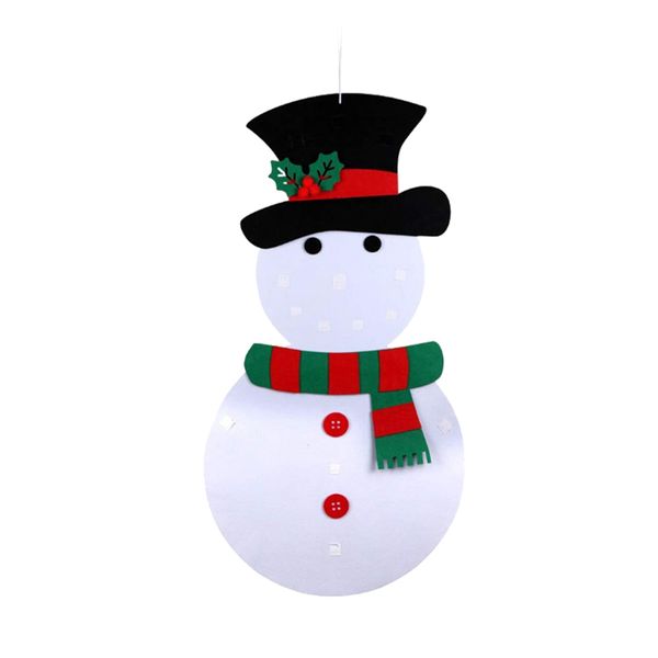 

christmas snowman kids felt holidays game set detachable wall hanging xmas gifts decor pi669