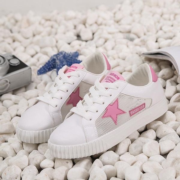 

summer women's board shoes foreign trade big code hollow casual small white trend star shoes burst women's shoes, Black
