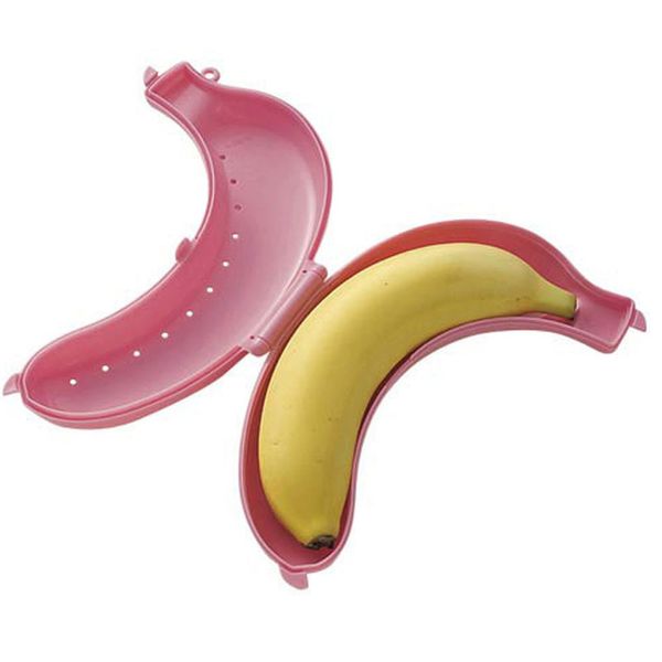 

1 pcs cute banana protector case container trip outdoor lunch fruit storage box holder banana trip outdoor travel storage boxes