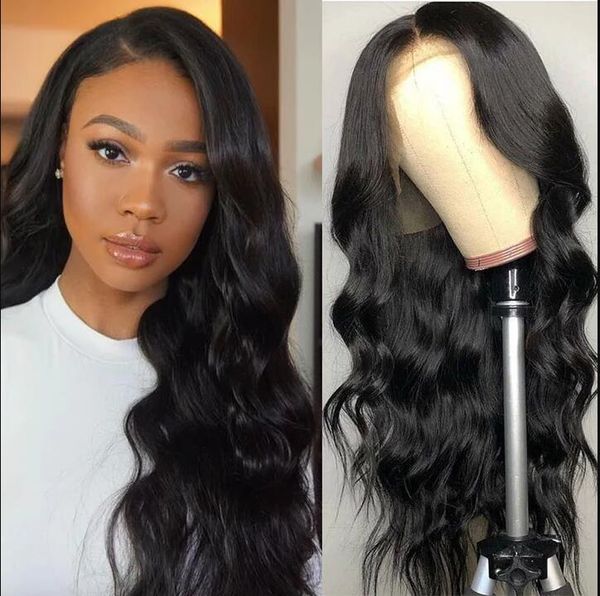 Brazilian Natural Pre Plucked Long Body Wave Lace Front Human Hair