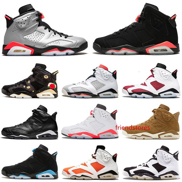 

2019 3m reflective 6 6s men basketball shoes black white infrared cat tinker unc cny oreo designer sports sneakers mens trainers size 40-47