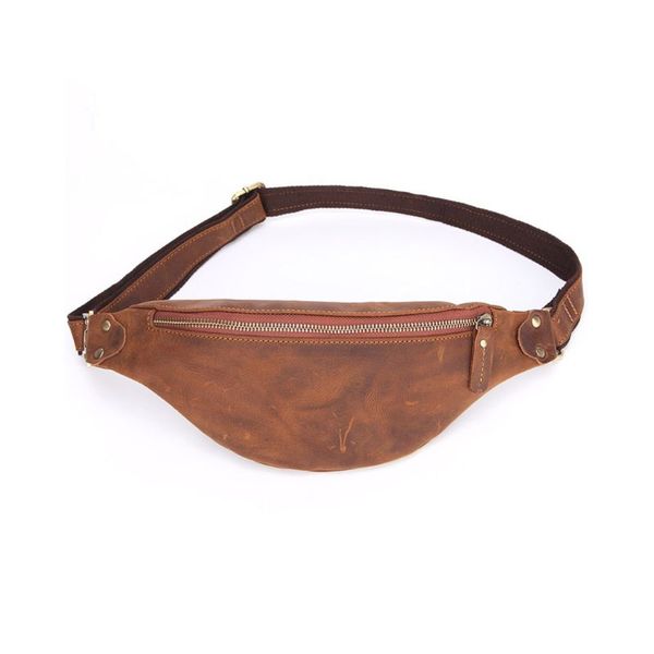 

men faux leather fanny pack waist bag hip travel pouch crossbody phone purse