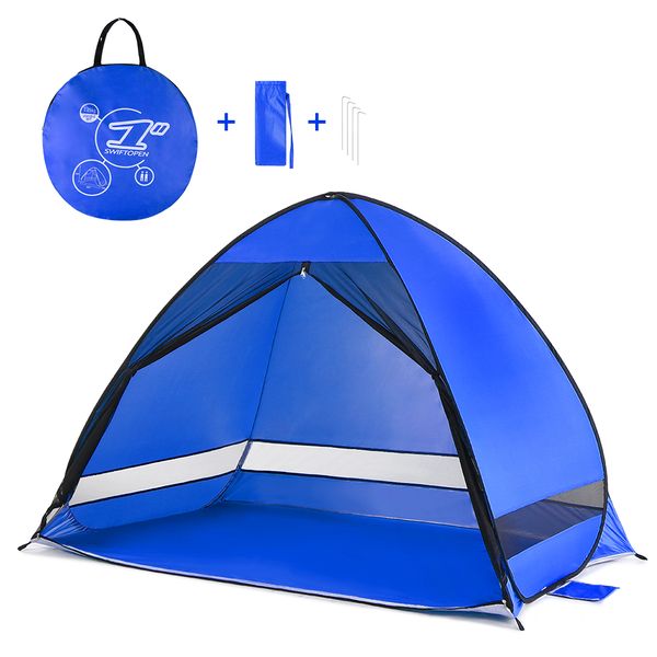 

hiking camping tent anti uv fishing beach tent net door outdoor automatic cabana summer beach sun shelter